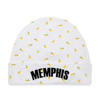 memphis shirt - Baby Premium Organic Mütze - Weiß/Zitronengelb - Vorne