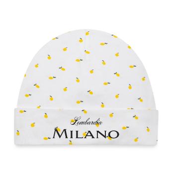 Milano - Baby Premium Organic Mütze - Weiß/Zitronengelb - Vorne