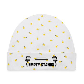 Empty Stands Logo - Baby Premium Organic Mütze - Weiß/Zitronengelb - Vorne
