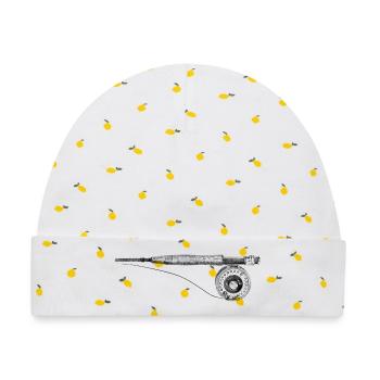 Fly fishing - Baby Premium Organic Mütze - Weiß/Zitronengelb - Vorne