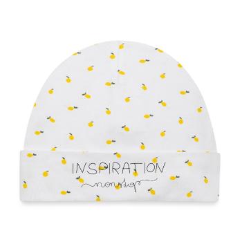 Inspiration nonstop - Baby Premium Organic Mütze - Weiß/Zitronengelb - Vorne