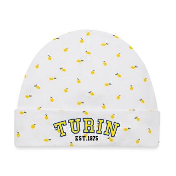 Turin Est.1975 - Baby Premium Organic Mütze - Weiß/Zitronengelb - Vorne