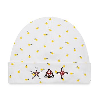 Wicca-Symbole – Mystische Kunst - Baby Premium Organic Mütze - Weiß/Zitronengelb - Vorne