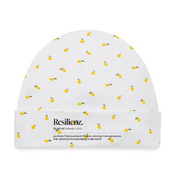 Resilienz - Baby Premium Organic Mütze - Weiß/Zitronengelb - Vorne