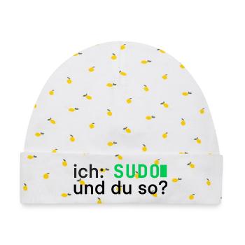 ich: SUDO und du so? Linux Programmierer - dunkel - Baby Premium Organic Mütze - Weiß/Zitronengelb - Vorne
