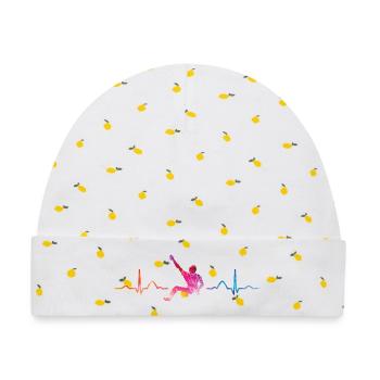 Boulderer Herzschlag Boulder Bouldern - Baby Premium Organic Mütze - Weiß/Zitronengelb - Vorne