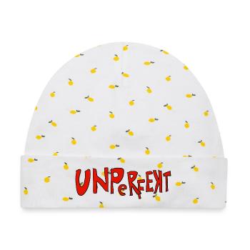 Unperfect – Unvollkommene Typografie - Baby Premium Organic Mütze - Weiß/Zitronengelb - Vorne