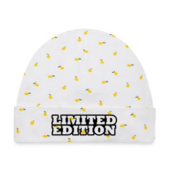 limited edition - Baby Premium Organic Mütze - Weiß/Zitronengelb - Vorne