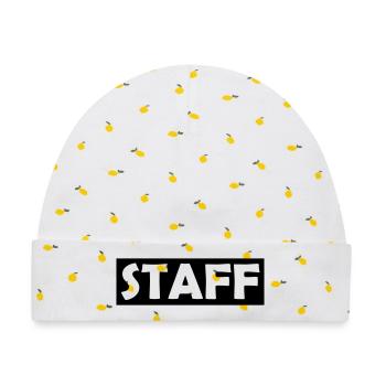 Staff - Baby Premium Organic Mütze - Weiß/Zitronengelb - Vorne
