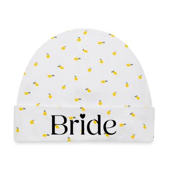 Bride  - Baby Premium Organic Mütze - Weiß/Zitronengelb - Vorne
