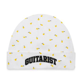 Guitarist  - Baby Premium Organic Mütze - Weiß/Zitronengelb - Vorne