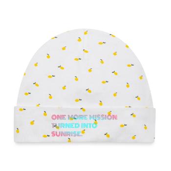 One More Mission Gamer Spruch - Baby Premium Organic Mütze - Weiß/Zitronengelb - Vorne