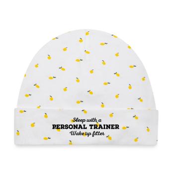 Personal Trainer - Baby Premium Organic Mütze - Weiß/Zitronengelb - Vorne