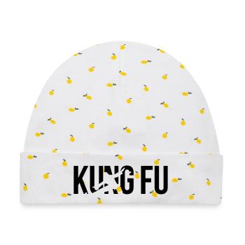 kung fu - Baby Premium Organic Mütze - Weiß/Zitronengelb - Vorne