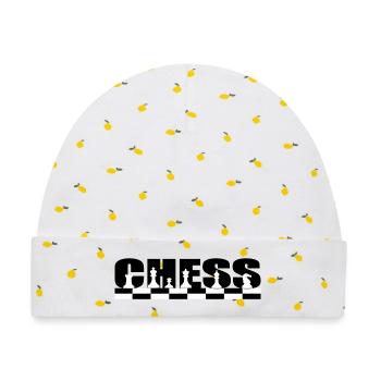 Chess - Baby Premium Organic Mütze - Weiß/Zitronengelb - Vorne