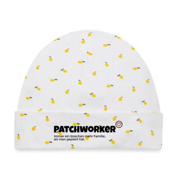 Patchworker - Baby Premium Organic Mütze - Weiß/Zitronengelb - Vorne