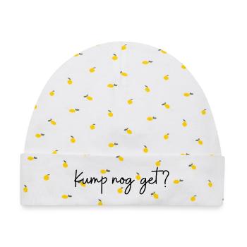 Kump_nog_get - Baby Premium Organic Mütze - Weiß/Zitronengelb - Vorne