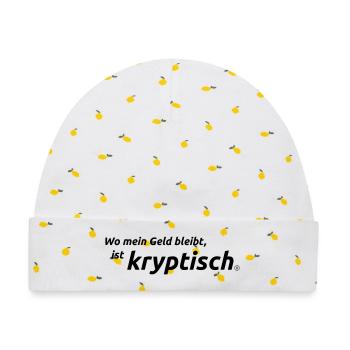 Krypto - Baby Premium Organic Mütze - Weiß/Zitronengelb - Vorne