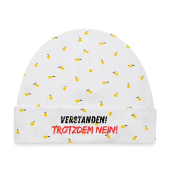 Verstanden-trotzdem_nein - Baby Premium Organic Mütze - Weiß/Zitronengelb - Vorne