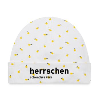 herrschen schwaches Verb - Baby Premium Organic Mütze - Weiß/Zitronengelb - Vorne