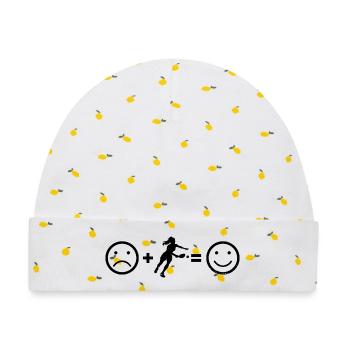 Pickleballers Design für Pickleball Community Fans - Baby Premium Organic Mütze - Weiß/Zitronengelb - Vorne