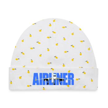 Airliner Concorde - Baby Premium Organic Mütze - Weiß/Zitronengelb - Vorne