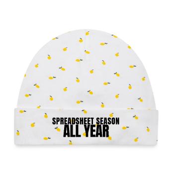 Buchhalter - Spreadsheet Season All Year - Buchhal - Baby Premium Organic Mütze - Weiß/Zitronengelb - Vorne
