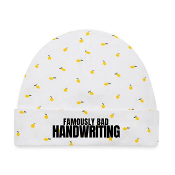 Arzt - Famously Bad Handwriting - Medizin - Baby Premium Organic Mütze - Weiß/Zitronengelb - Vorne