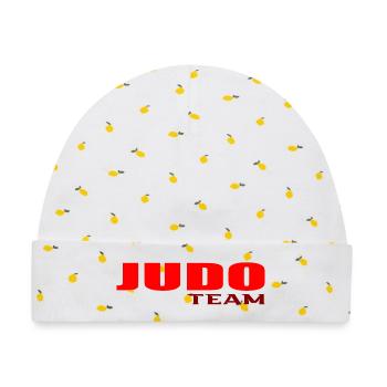 Judo-Team - Baby Premium Organic Mütze - Weiß/Zitronengelb - Vorne
