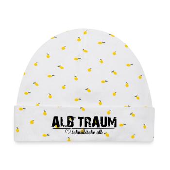 ALB TRAUM_ love schwäbische alb - Baby Premium Organic Mütze - Weiß/Zitronengelb - Vorne