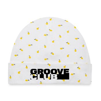 Groove Club - Baby Premium Organic Mütze - Weiß/Zitronengelb - Vorne
