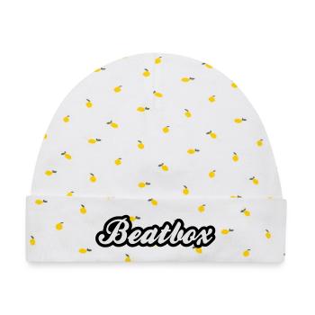 Beatbox - Baby Premium Organic Mütze - Weiß/Zitronengelb - Vorne