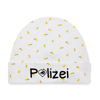 Polizei Liebe Polizist Polizisten Cops Geschenk - Baby Premium Organic Mütze - Weiß/Zitronengelb - Vorne