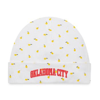 Oklahoma City Varsity Schriftzug - Baby Premium Organic Mütze - Weiß/Zitronengelb - Vorne