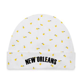 new orleans shirt - Baby Premium Organic Mütze - Weiß/Zitronengelb - Vorne