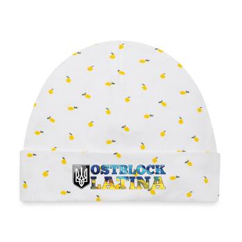 Ostblock Latina Ukrainerin Ukraine Geschenk - Baby Premium Organic Mütze - Weiß/Zitronengelb - Vorne
