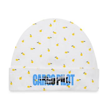 Cargo pilot C-5 - Baby Premium Organic Mütze - Weiß/Zitronengelb - Vorne