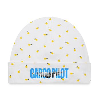 Cargo pilot C-130 - Baby Premium Organic Mütze - Weiß/Zitronengelb - Vorne