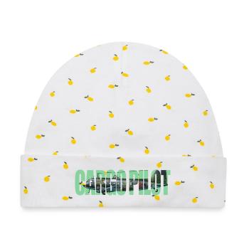 Cargo pilot Li-2 - Baby Premium Organic Mütze - Weiß/Zitronengelb - Vorne