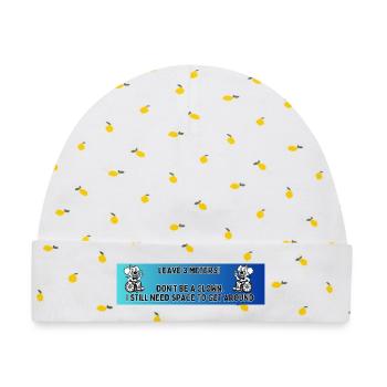 Autoaufkleber eines Rollstuhlclowns # - Baby Premium Organic Mütze - Weiß/Zitronengelb - Vorne