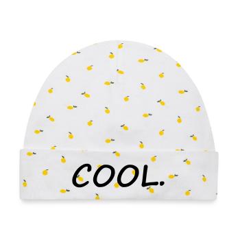 COOL - Baby Premium Organic Mütze - Weiß/Zitronengelb - Vorne
