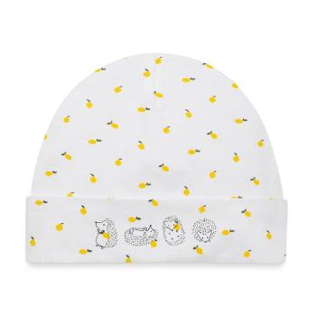 Igel Igel Igel Igel - Baby Premium Organic Mütze - Weiß/Zitronengelb - Vorne