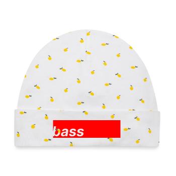 Bass - Baby Premium Organic Mütze - Weiß/Zitronengelb - Vorne