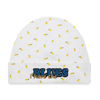 I HAVE THE BLUES - Baby Premium Organic Mütze - Weiß/Zitronengelb - Vorne