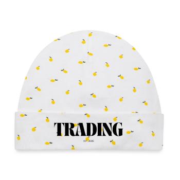Trading ist Liebe - Baby Premium Organic Mütze - Weiß/Zitronengelb - Vorne