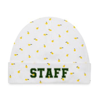 Staff - Baby Premium Organic Mütze - Weiß/Zitronengelb - Vorne