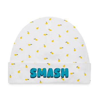 Smash - Baby Premium Organic Mütze - Weiß/Zitronengelb - Vorne