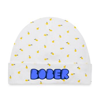 Bober - Baby Premium Organic Mütze - Weiß/Zitronengelb - Vorne