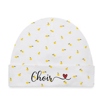 Chor - Baby Premium Organic Mütze - Weiß/Zitronengelb - Vorne