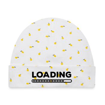 loading - Baby Premium Organic Mütze - Weiß/Zitronengelb - Vorne